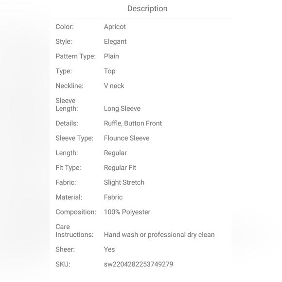 NEW White Flounce Long Sleeve XS/S - Picture 5 of 5